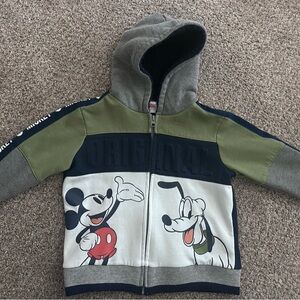 Disney Kids Hoodie - Olive and Charcoal